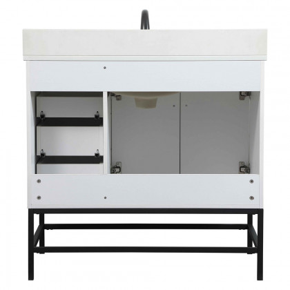 Elegant Bathroom Vanity - White (VF48836MWH-BS)