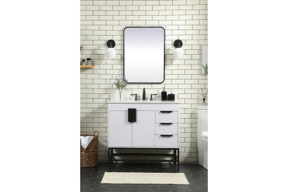 Elegant™ VF48836MWH-BS Bathroom Vanity - White