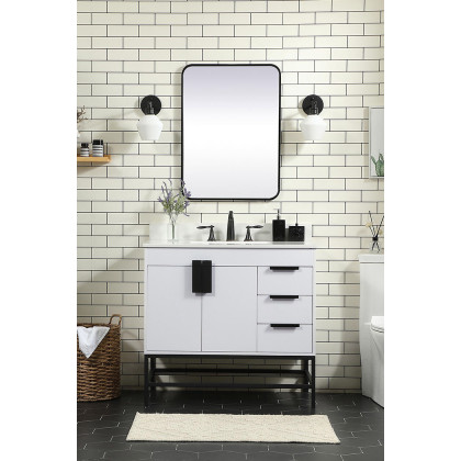 Elegant Bathroom Vanity - White (VF48836MWH-BS)