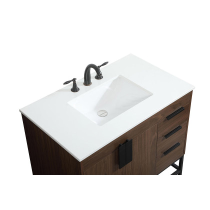 Elegant Bathroom Vanity - Walnut (VF48836MWT)