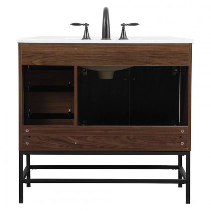 Elegant Bathroom Vanity - Walnut (VF48836MWT)