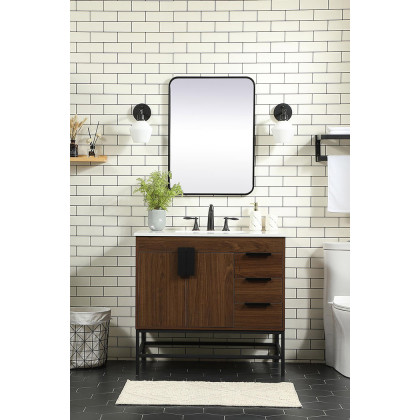 Elegant Bathroom Vanity - Walnut (VF48836MWT)