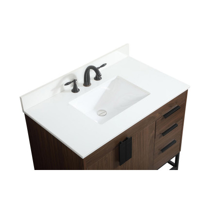 Elegant Bathroom Vanity - Walnut (VF48836MWT-BS)