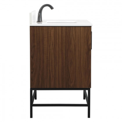 Elegant Bathroom Vanity - Walnut (VF48836MWT-BS)