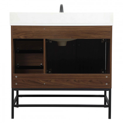 Elegant Bathroom Vanity - Walnut (VF48836MWT-BS)