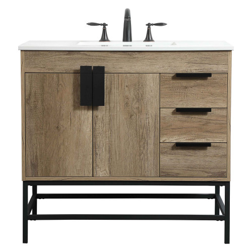 Elegant Bathroom Vanity - Natural Oak (VF48836NT)