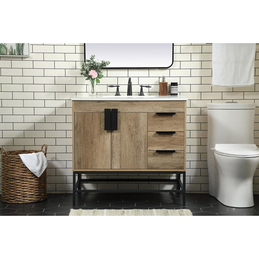 Elegant Bathroom Vanity - Natural Oak (VF48836NT)