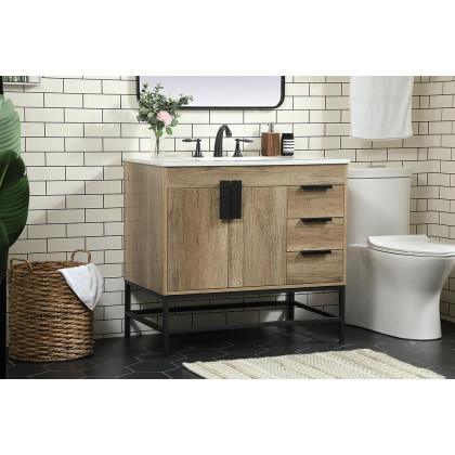 Elegant Bathroom Vanity - Natural Oak (VF48836NT)