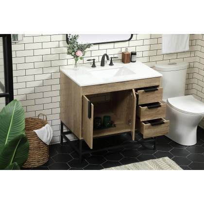 Elegant Bathroom Vanity - Natural Oak (VF48836NT)