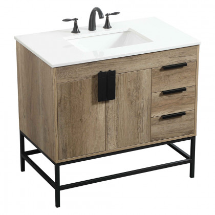 Elegant Bathroom Vanity - Natural Oak (VF48836NT)