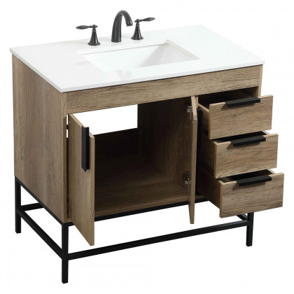 Elegant Bathroom Vanity - Natural Oak (VF48836NT)