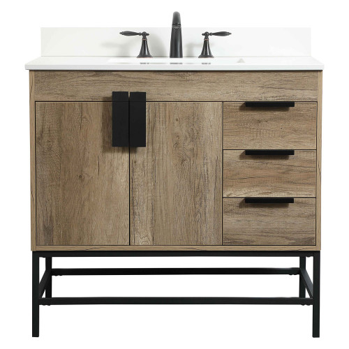 Elegant Bathroom Vanity - Natural Oak (VF48836NT-BS)