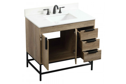 Elegant™ VF48836NT-BS Bathroom Vanity - Natural Oak