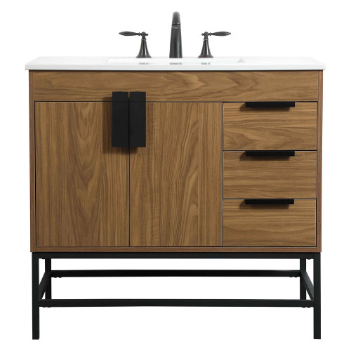 Elegant Bathroom Vanity - Walnut Brown (VF48836WB)