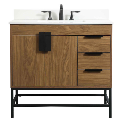 Elegant Bathroom Vanity - Walnut Brown (VF48836WB-BS)