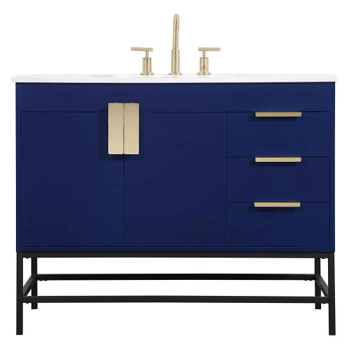Elegant Bathroom Vanity - Blue (VF48842MBL)