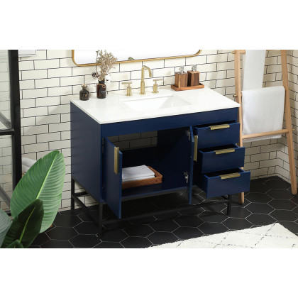 Elegant Bathroom Vanity - Blue (VF48842MBL)
