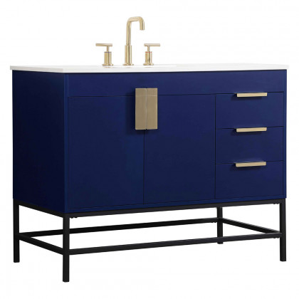 Elegant Bathroom Vanity - Blue (VF48842MBL)
