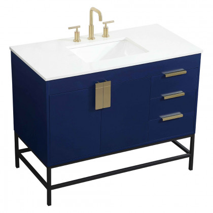 Elegant Bathroom Vanity - Blue (VF48842MBL)