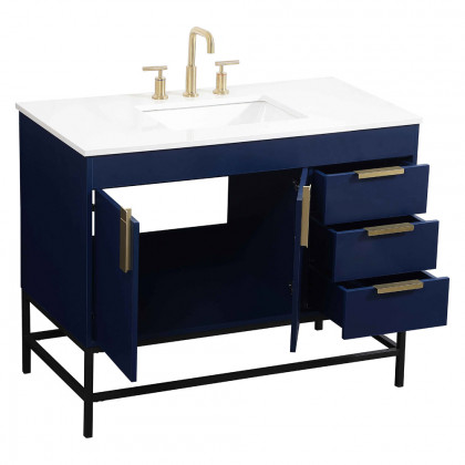 Elegant Bathroom Vanity - Blue (VF48842MBL)