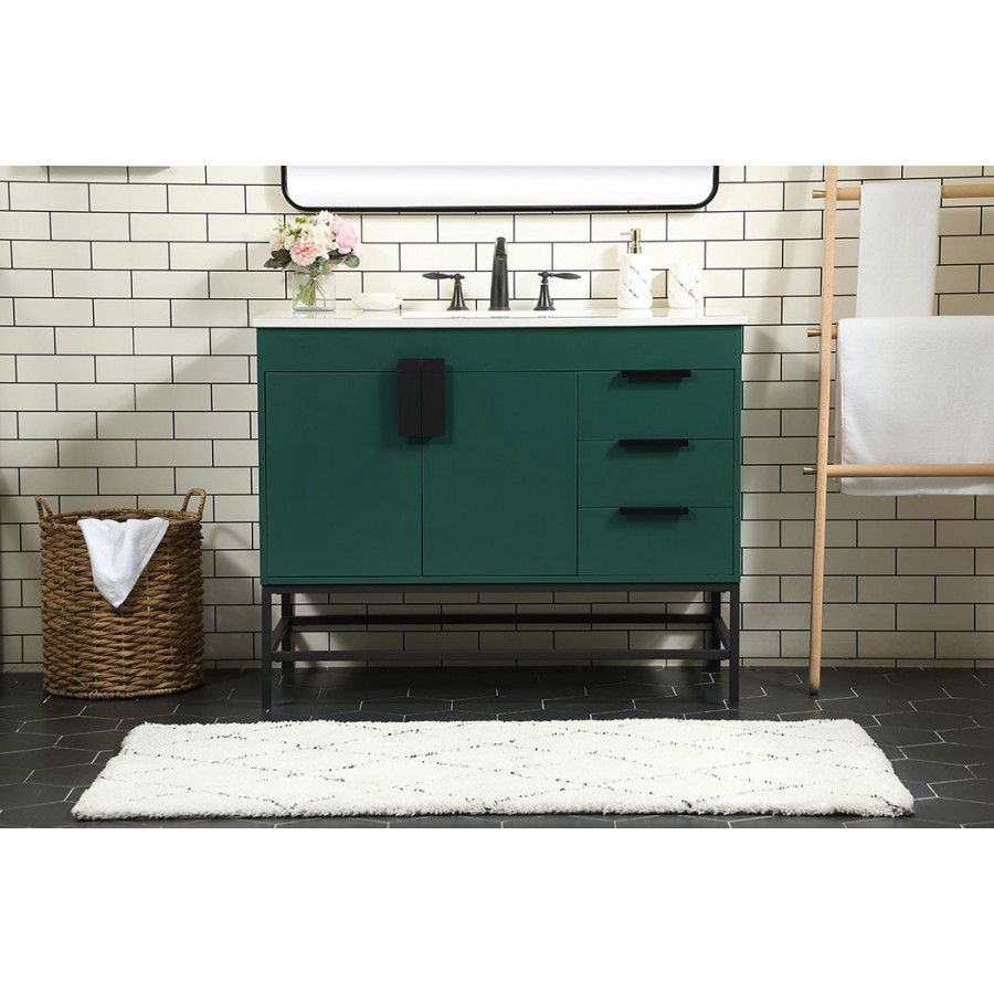 Elegant Bathroom Vanity - Green (VF48842MGN)