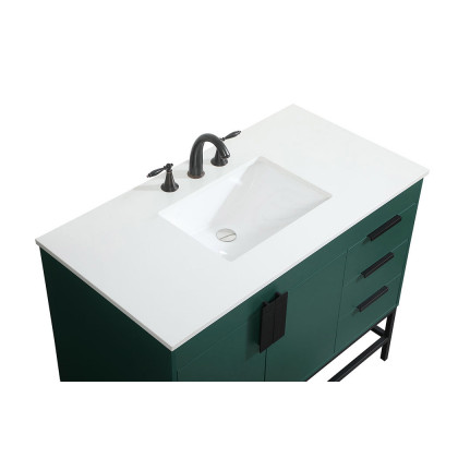 Elegant Bathroom Vanity - Green (VF48842MGN)