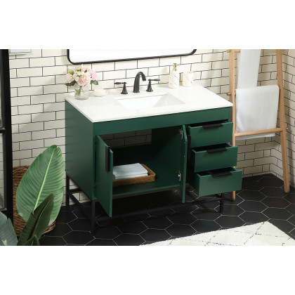 Elegant Bathroom Vanity - Green (VF48842MGN)