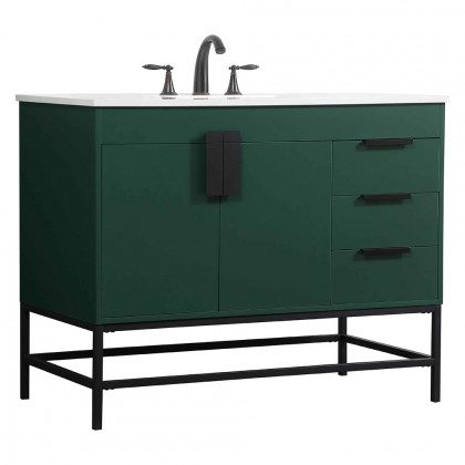 Elegant Bathroom Vanity - Green (VF48842MGN)