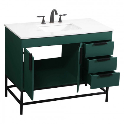 Elegant Bathroom Vanity - Green (VF48842MGN)