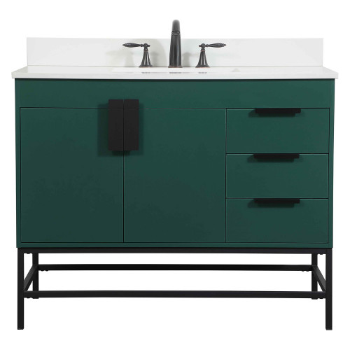 Elegant Bathroom Vanity - Green (VF48842MGN-BS)