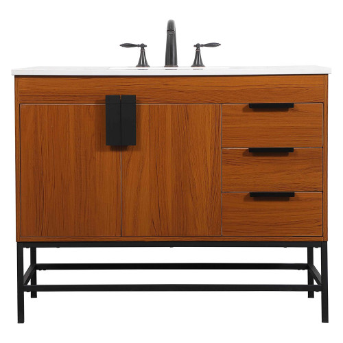 Elegant Bathroom Vanity - Teak (VF48842MTK)
