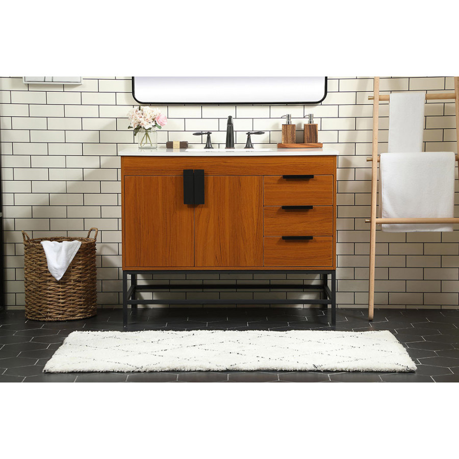 Elegant Bathroom Vanity - Teak (VF48842MTK)