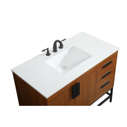 Elegant Bathroom Vanity - Teak (VF48842MTK)