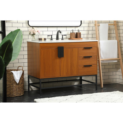 Elegant Bathroom Vanity - Teak (VF48842MTK)