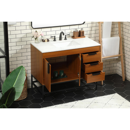 Elegant Bathroom Vanity - Teak (VF48842MTK)