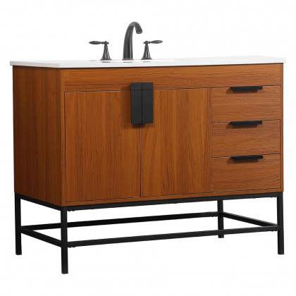 Elegant Bathroom Vanity - Teak (VF48842MTK)