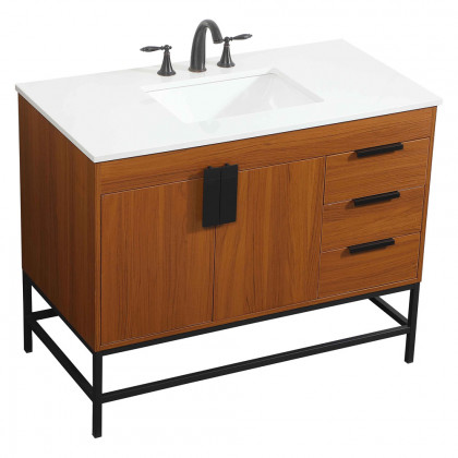 Elegant Bathroom Vanity - Teak (VF48842MTK)