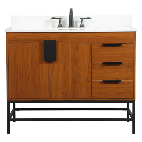Elegant Bathroom Vanity - Teak (VF48842MTK-BS)