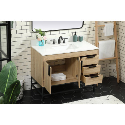 Elegant Bathroom Vanity - Mango Wood (VF48842MW-BS)