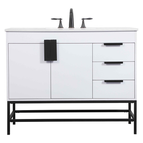 Elegant Bathroom Vanity - White (VF48842MWH)