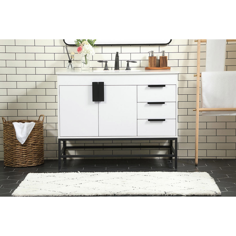 Elegant Bathroom Vanity - White (VF48842MWH)