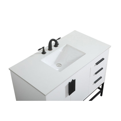 Elegant Bathroom Vanity - White (VF48842MWH)