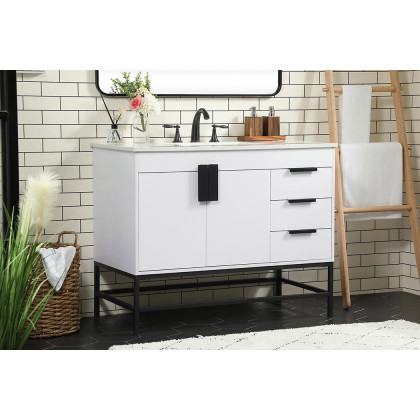 Elegant Bathroom Vanity - White (VF48842MWH)