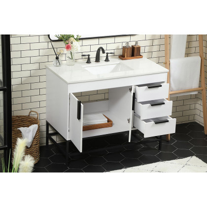 Elegant Bathroom Vanity - White (VF48842MWH)