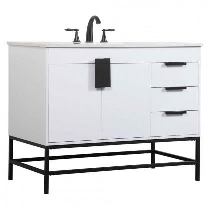 Elegant Bathroom Vanity - White (VF48842MWH)
