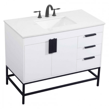 Elegant Bathroom Vanity - White (VF48842MWH)