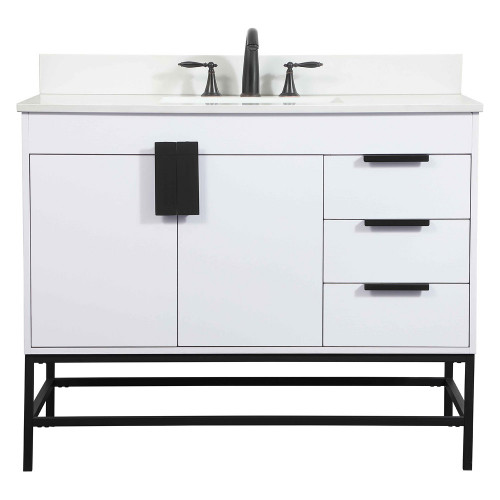 Elegant Bathroom Vanity - White (VF48842MWH-BS)