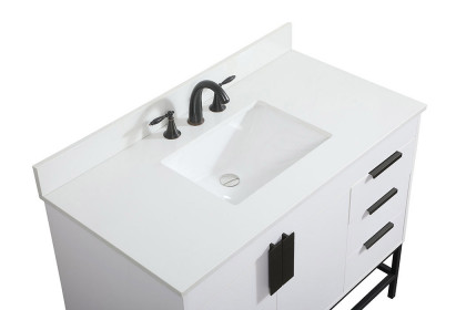 Elegant™ VF48842MWH-BS Bathroom Vanity - White