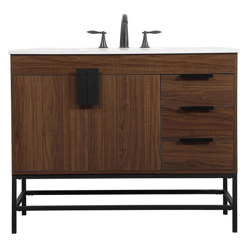 Elegant Bathroom Vanity - Walnut (VF48842MWT)