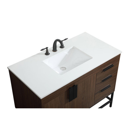 Elegant Bathroom Vanity - Walnut (VF48842MWT)